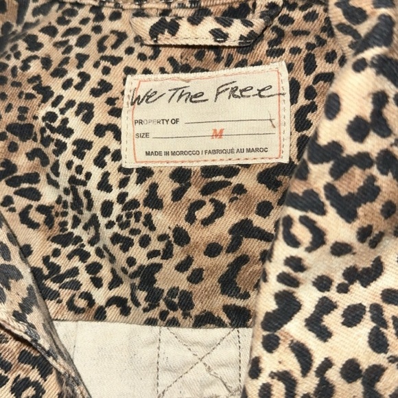 We The Free Leopard Opal Swing Denim Jacket - Picture 3 of 13